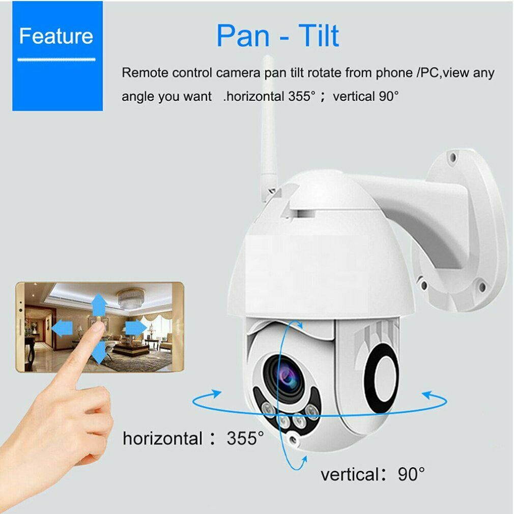 1080P HD Network Surveillance Camera 200W Fixed Focus US PLUG P2P Cloud Access IR Night Version Two-way Audio for IPhone Android Windows