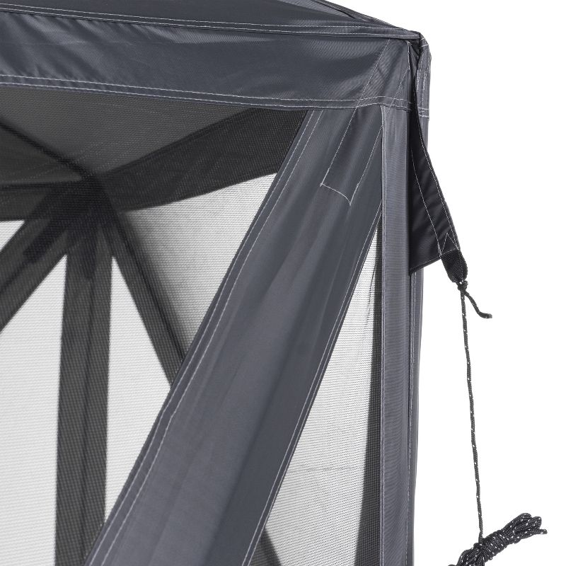 Caravan Canopy Domain 10 x 20 Foot Straight Leg Instant Canopy Tent Set, Black