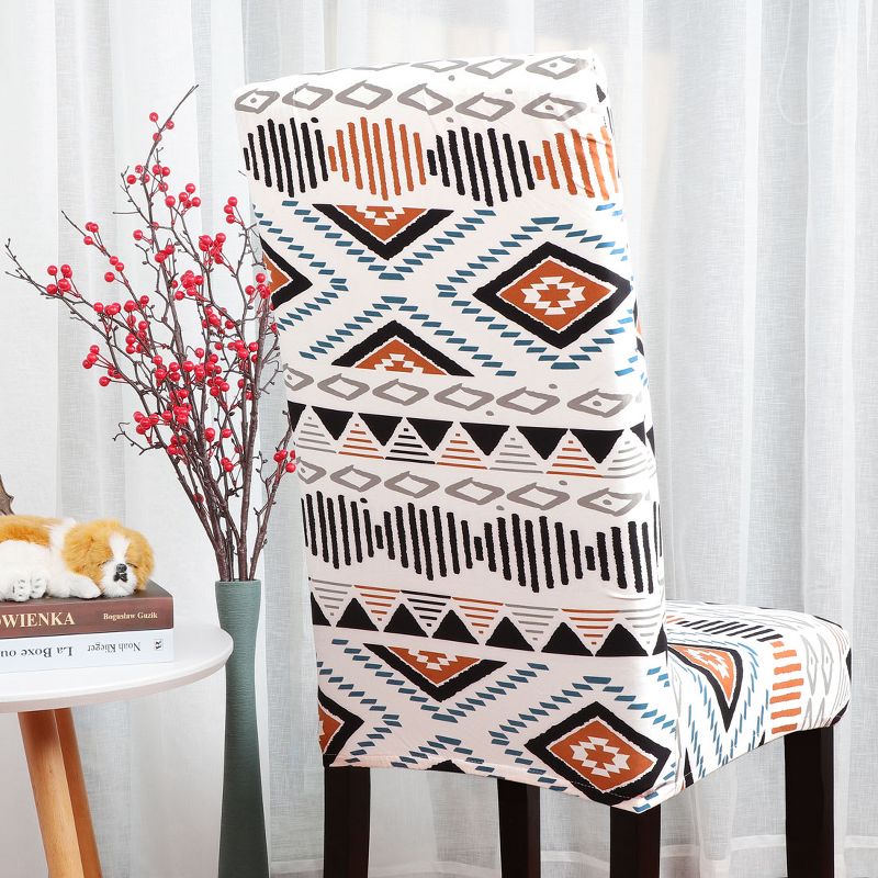 1 Pc Spandex Washable Dining Chair Slipcovers Multicolored  - PiccoCasa