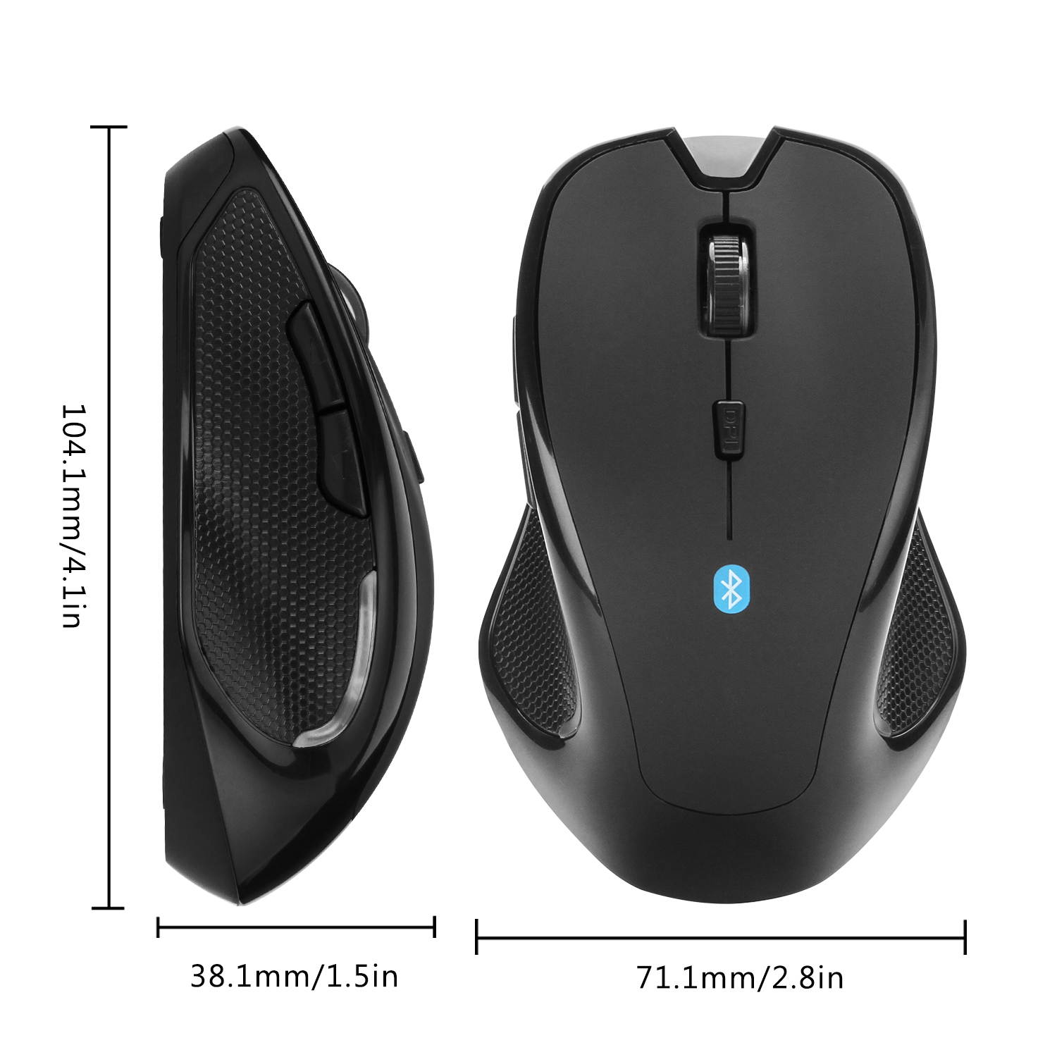 Wireless Bluetooth Optical Mice Mouse 2400 DPI w/5 Adjustable Level for PC Laptop Android