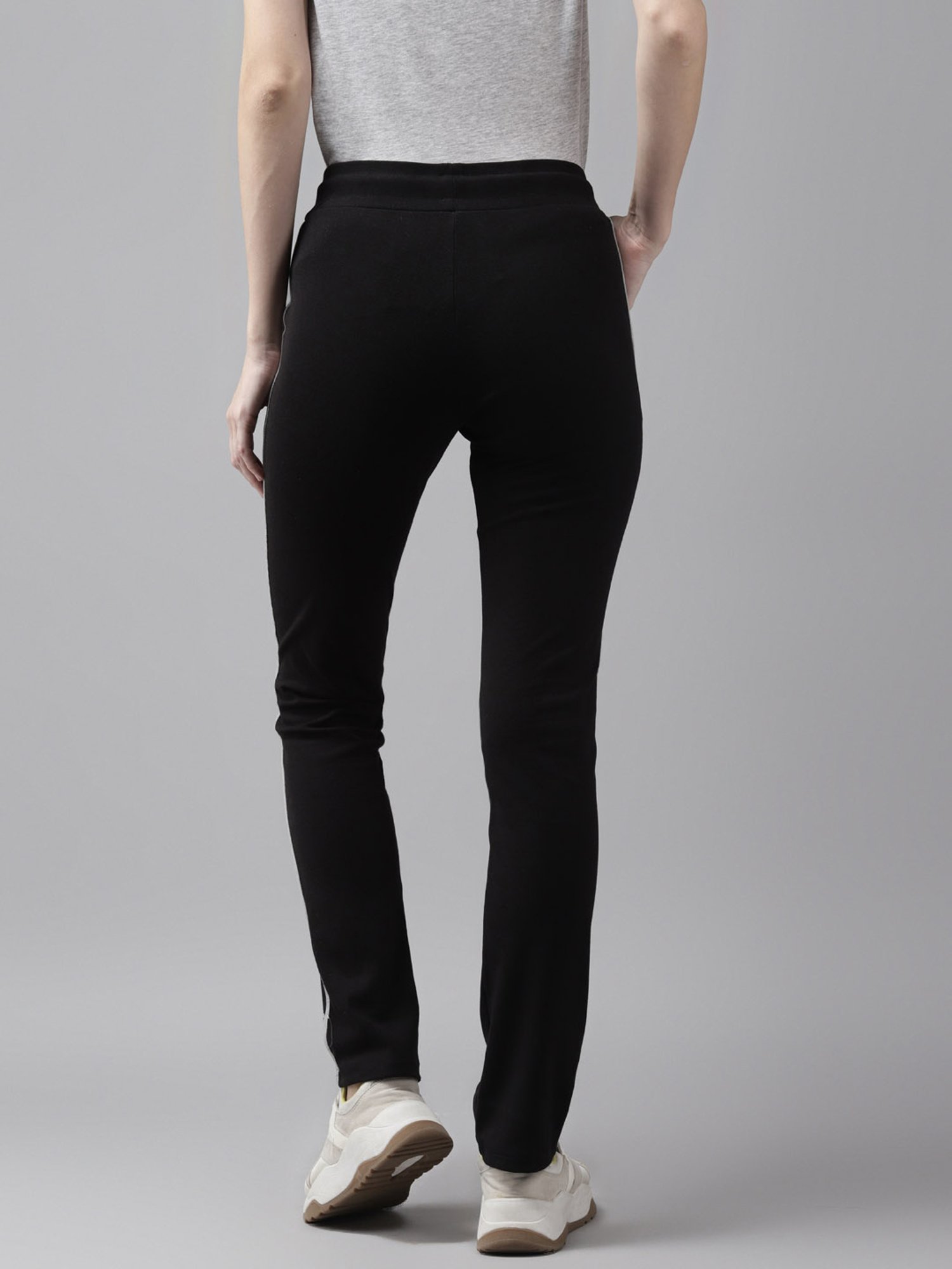 Cayman Black Mid Rise Trackpants