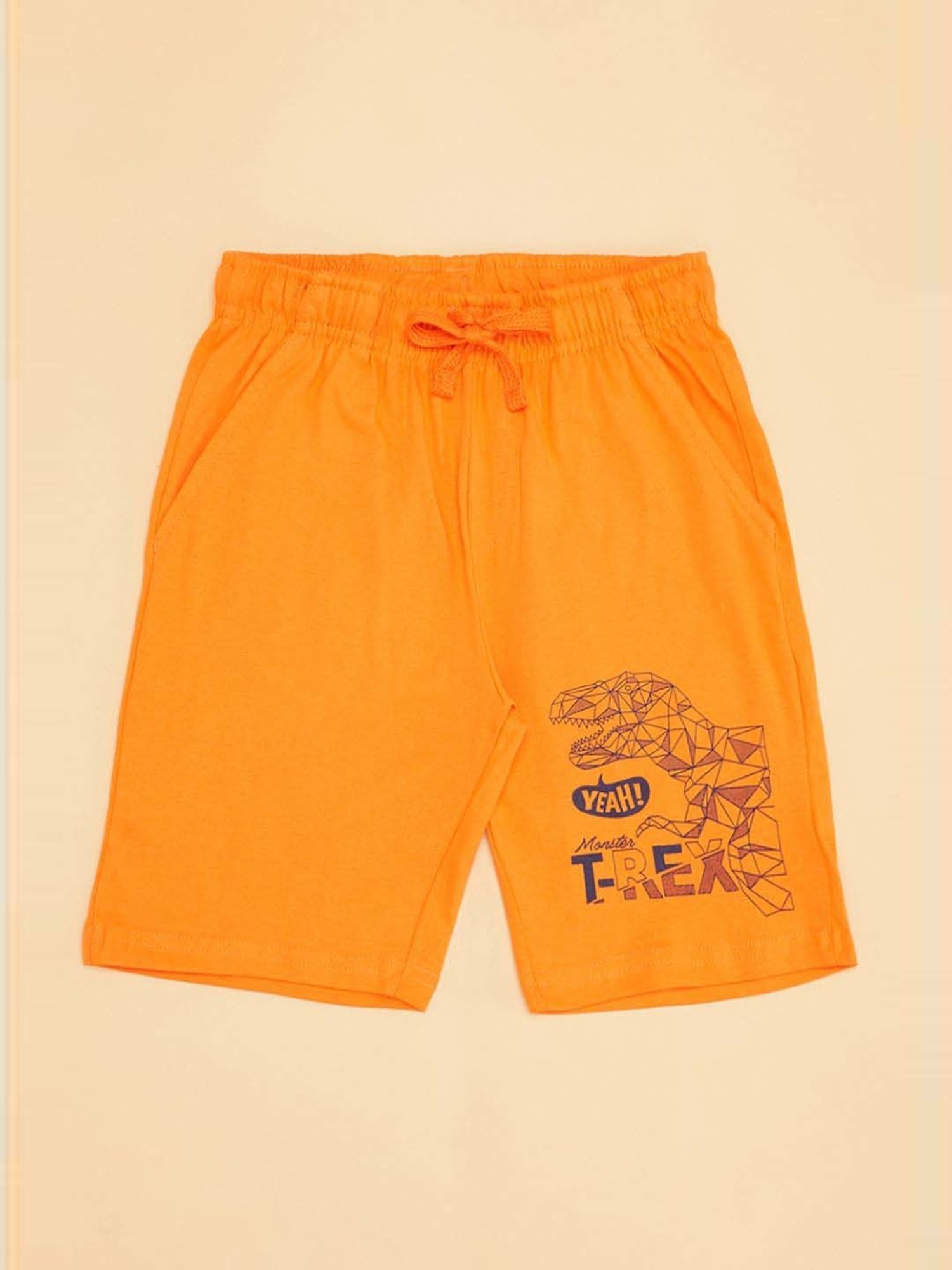 Pantaloons Junior Kids Apricot Cotton Solid Shorts