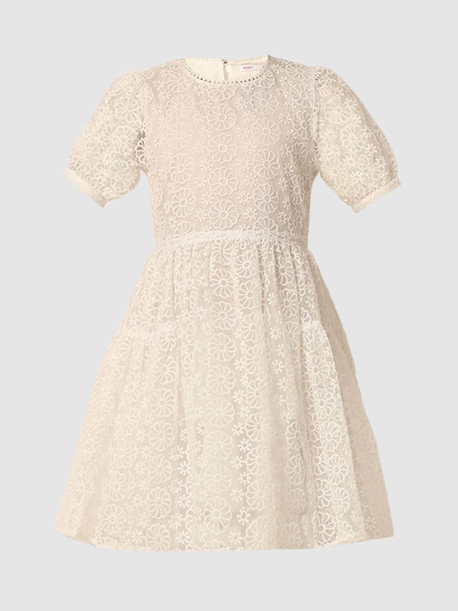 VERO MODA GIRL White Embroidered Dress