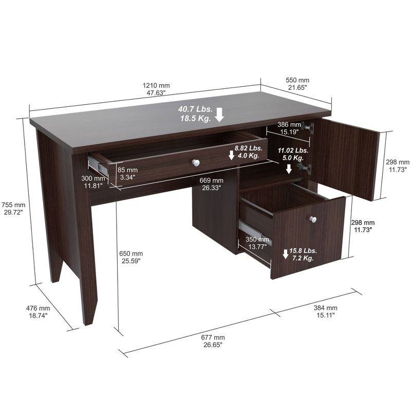 Writing Desk Espresso - Inval