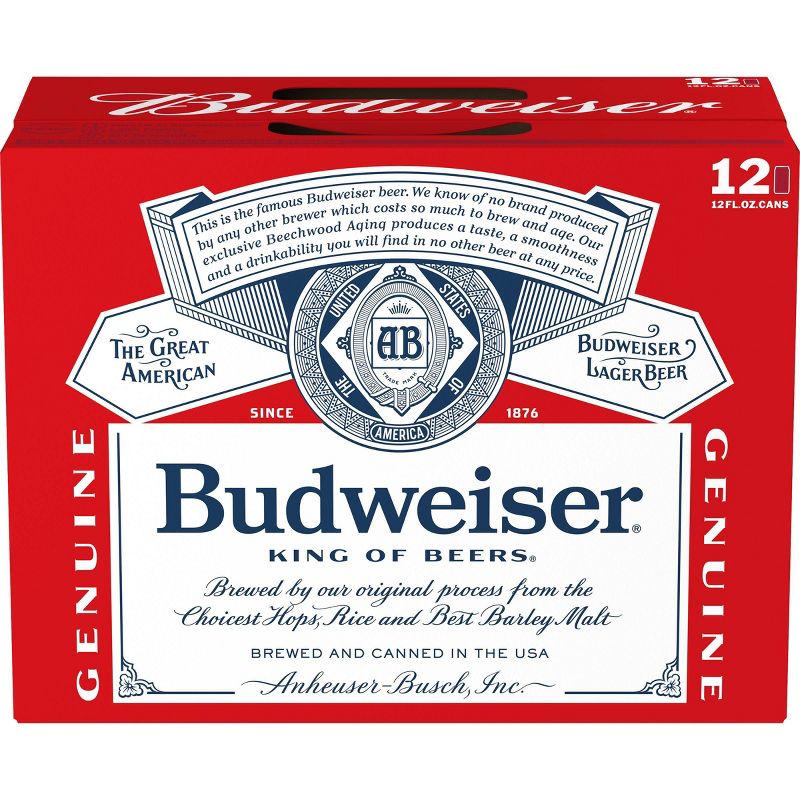 Budweiser Lager Beer - 12pk/12 fl oz Cans