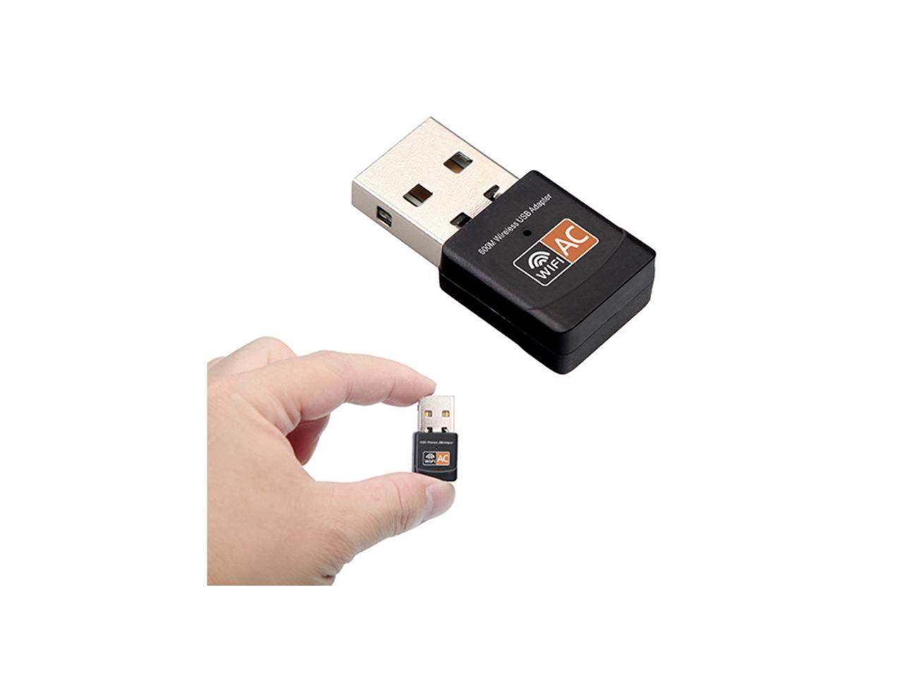 USB Wireless WiFi Network Adapter- 600Mbps Dual Band 2.4G/5G Wireless Network WLAN Card Dongle with High Gain Antenna IEEE802.11ac/n/g/b for Laptop PC - Windows XP/Vista/7/8/8.1/10,Mac