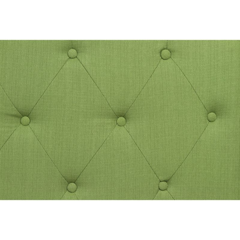 Delphi Button Tufted Adjustable Linen Twin Headboard Green - miBasics