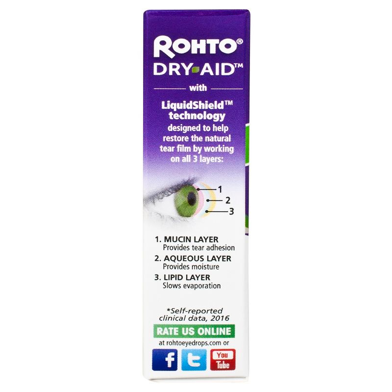 Rohto Dry Aid Lubricant Eye Drops - 10 ml
