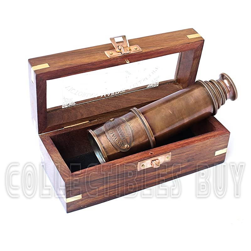 1915 Retro Sailor Marine Telescope Copper Antique Royal Navy Gift Item