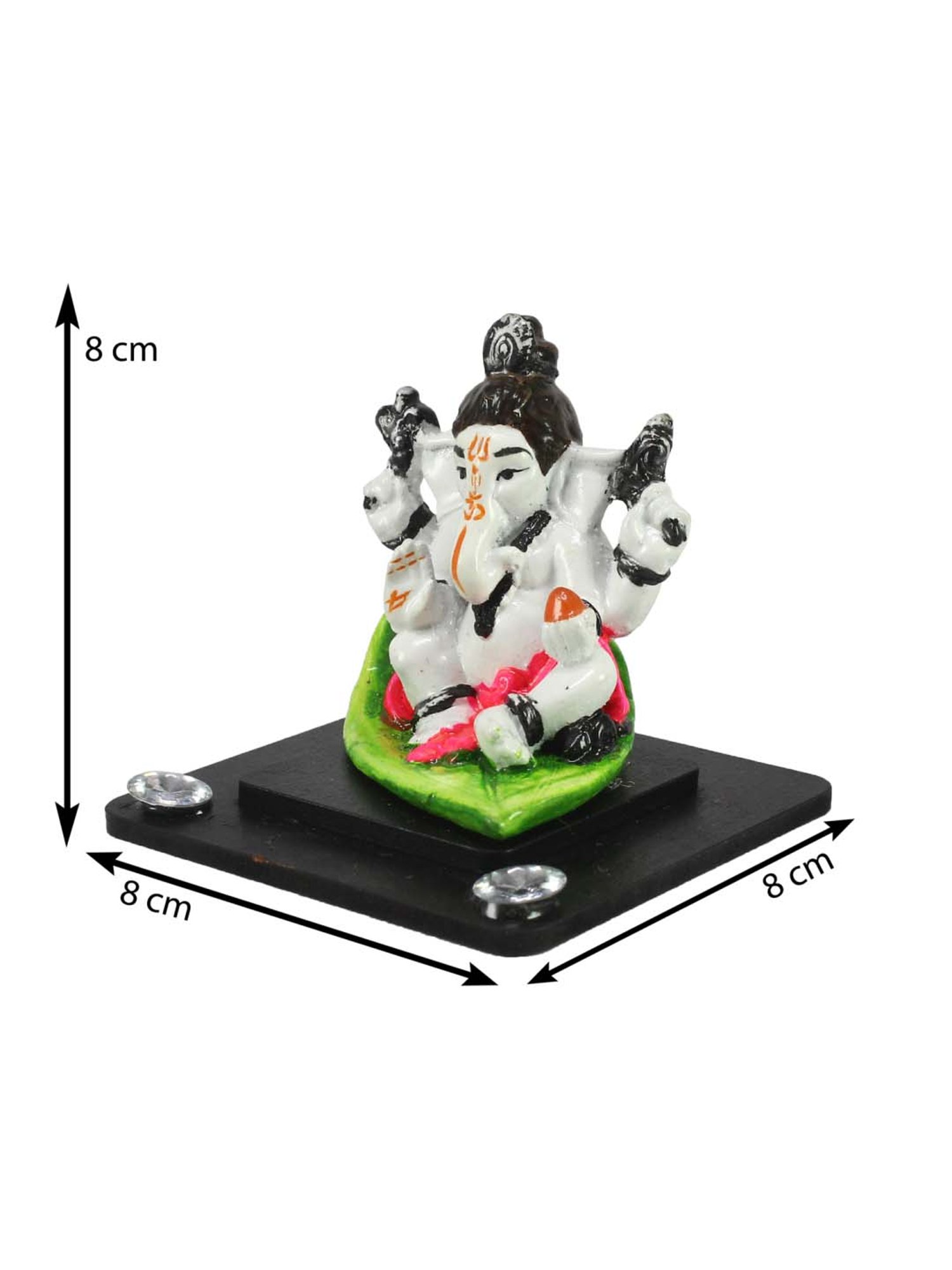 eCraftIndia Decorative Lord Ganesha Showpiece for Car Dashboard, Home Temple and Office Desks