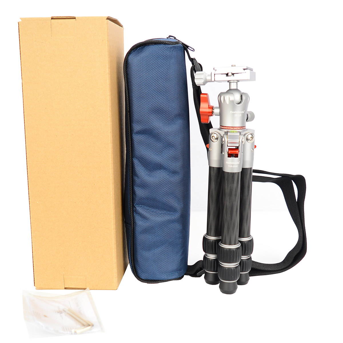 koolehaoda Portable Carbon Fiber Mini Tripod,Weighs only 1.25pounds and Supports Loads up to 17pounds(TKS-223C)