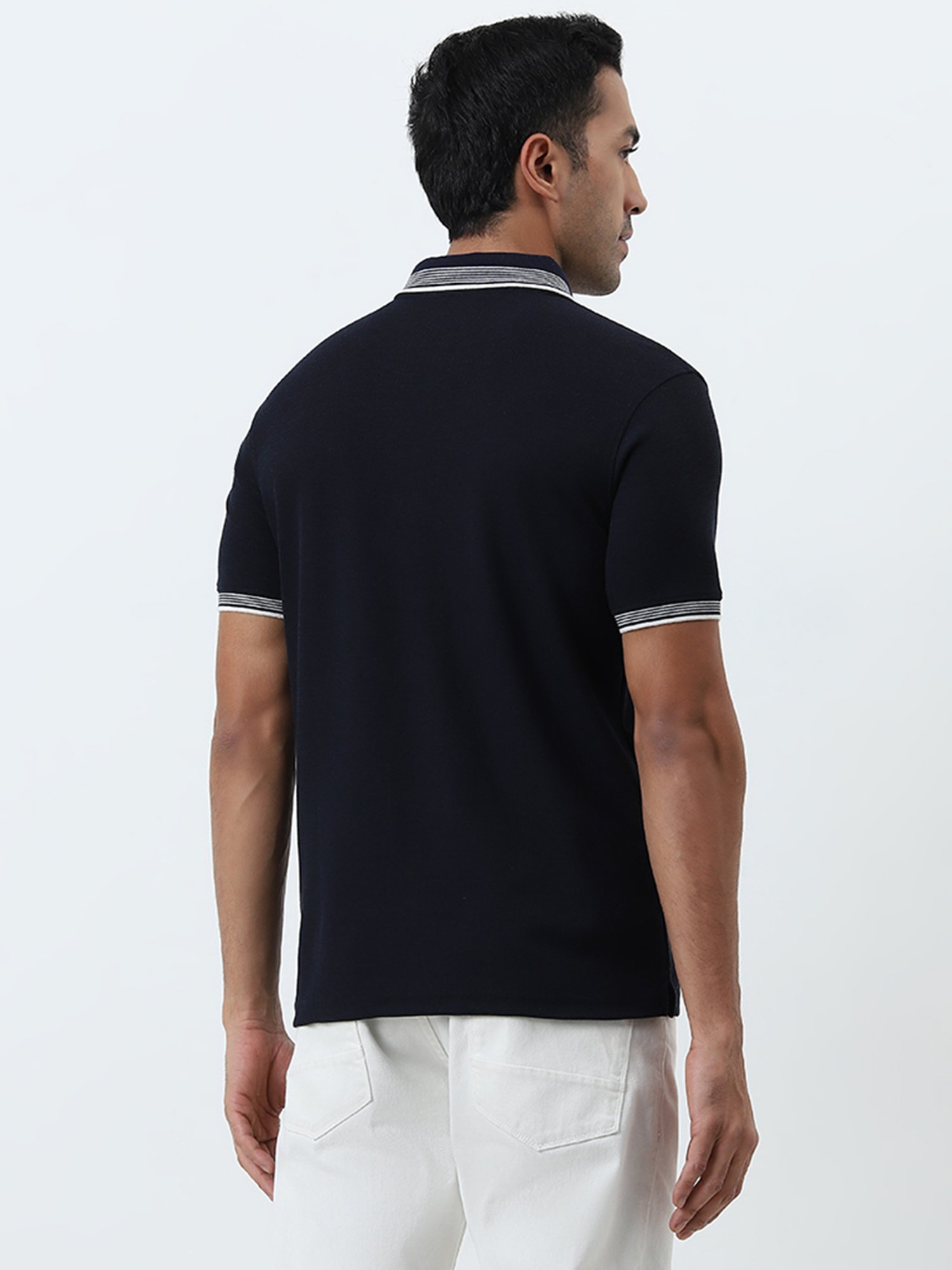 WES Casuals by Westside Navy Relaxed-Fit Polo T-Shirt