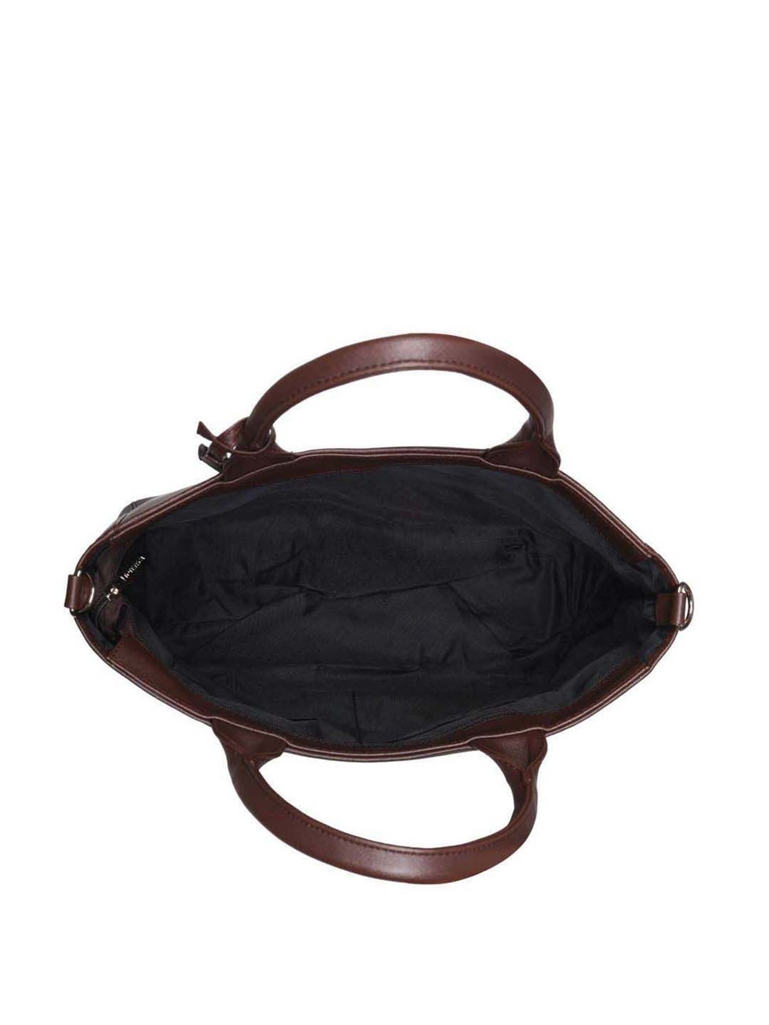 Toteteca Brown Textured Medium Tote Handbag