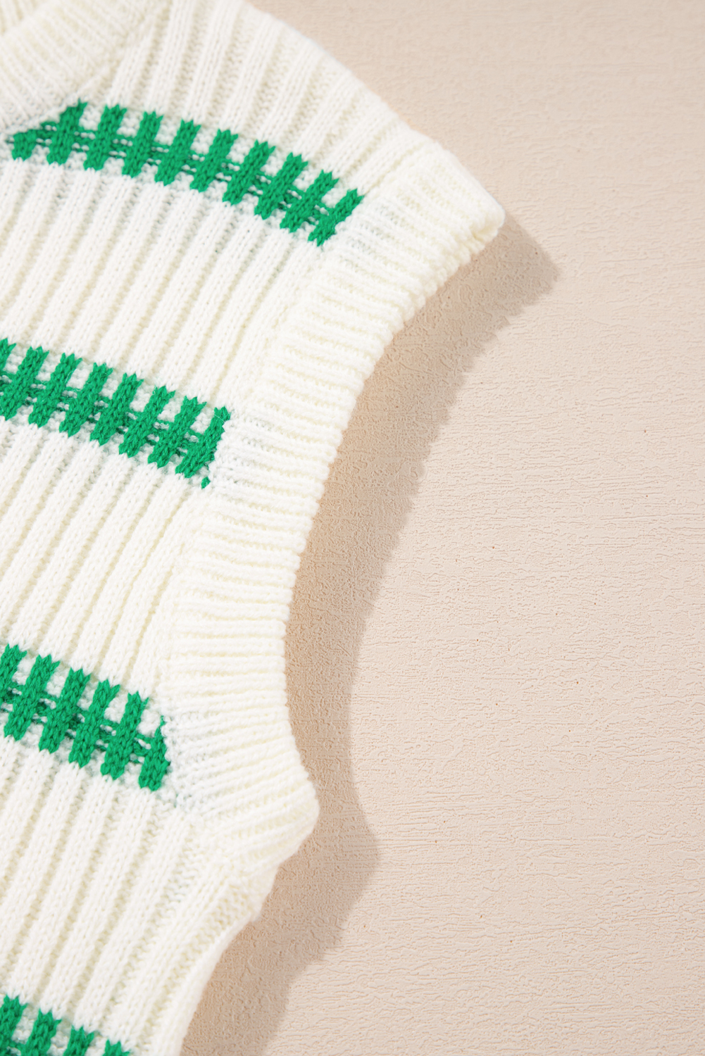 Light Blue Checkered Color Block Crew Neck Short Sleeve Sweater