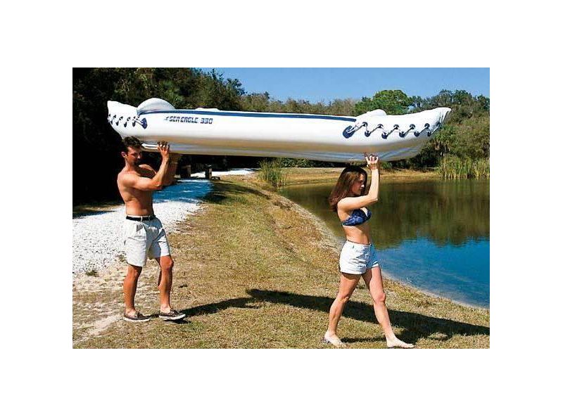 Intex Explorer 200 Inflatable 2 Person River Boat Raft Set with 2 Oars & Pump