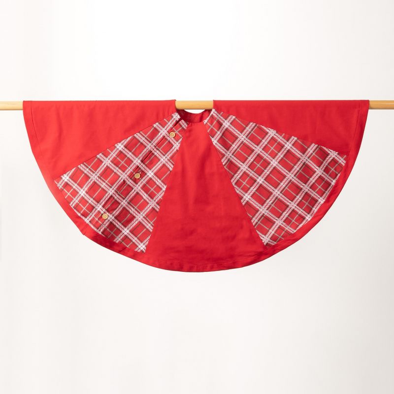 Saro Lifestyle Galvanized Christmas Tree Ring With Gold Rim