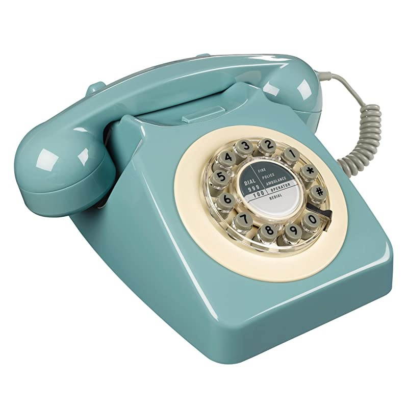 Design Retro Landline Phone for Home French Blue