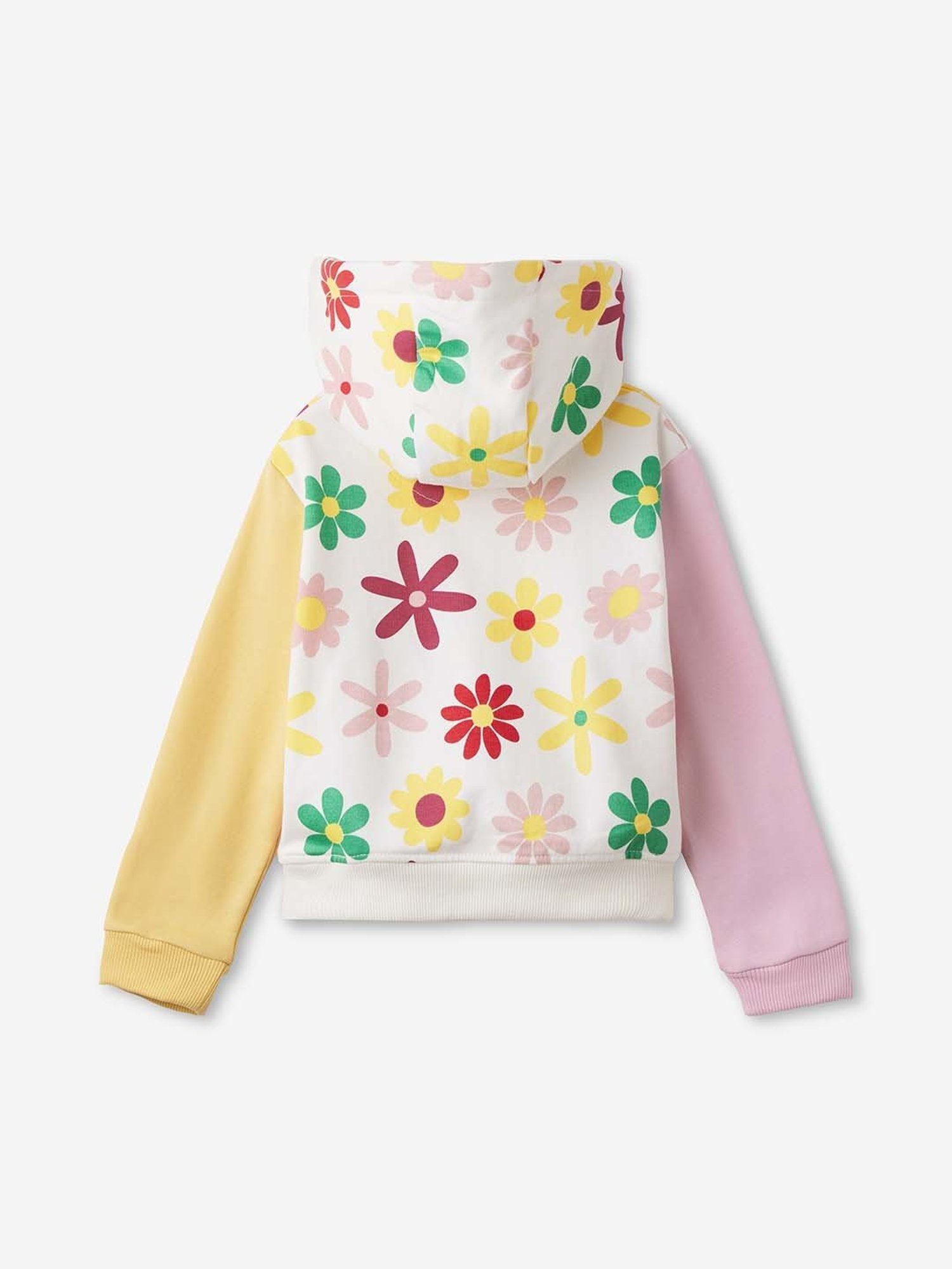 The Souled Store Kids Multicolor Cotton Floral Print Full Sleeves Hoodie