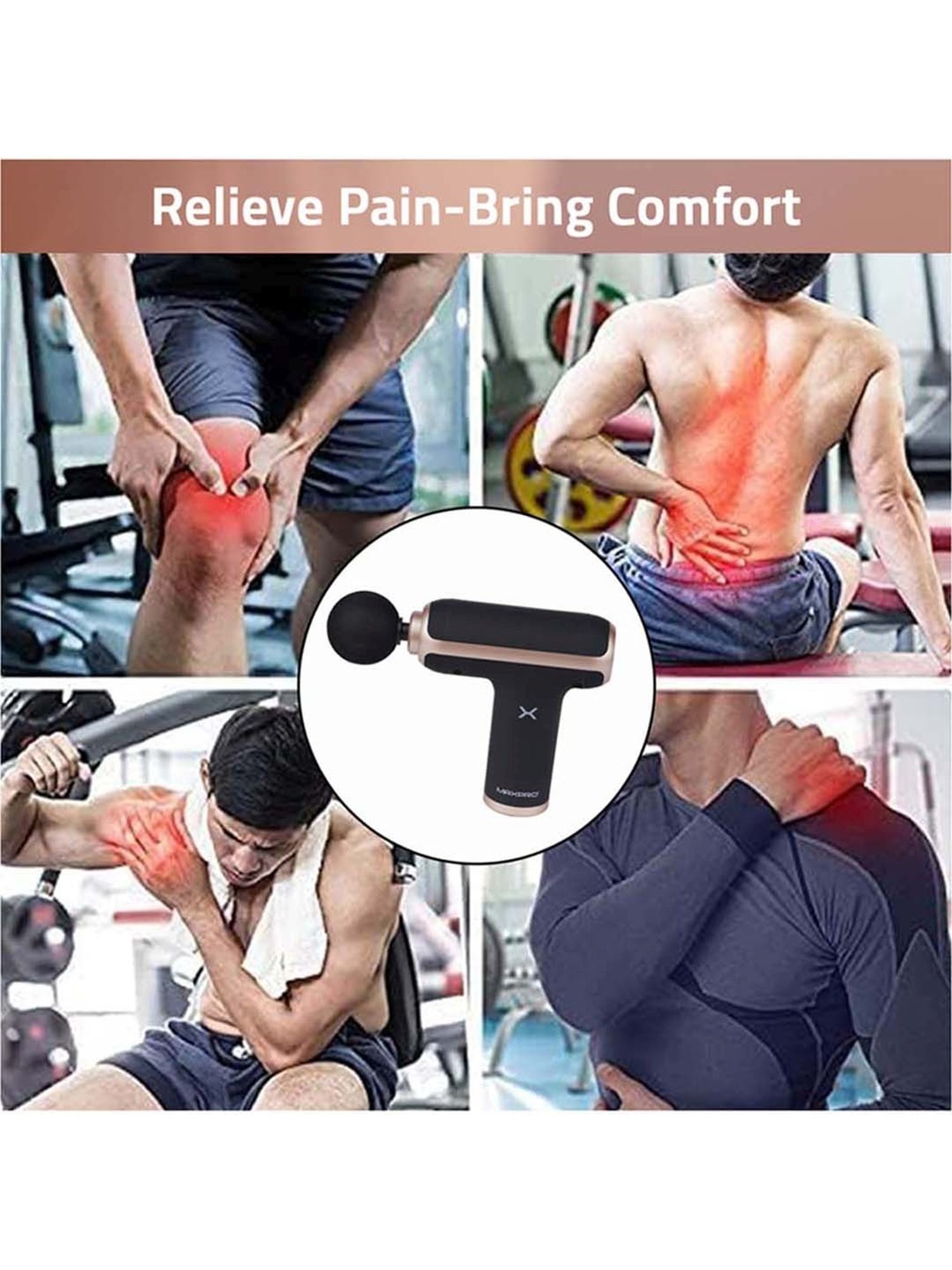 MAXPRO MP-MG01 Handheld Precision Muscle Massage Gun for Full body pain relief, Rechargeable