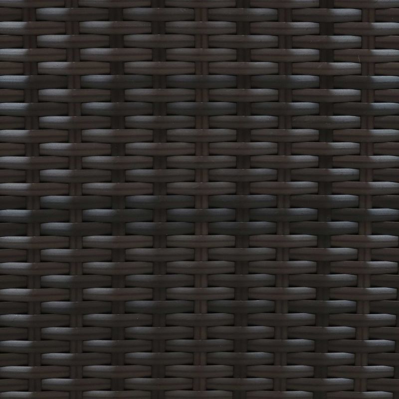 Sunnydaze Indoor Garage Acacia Wood and Resin Wicker Storage Box Trunk with Hinged Lid - 47" - Brown