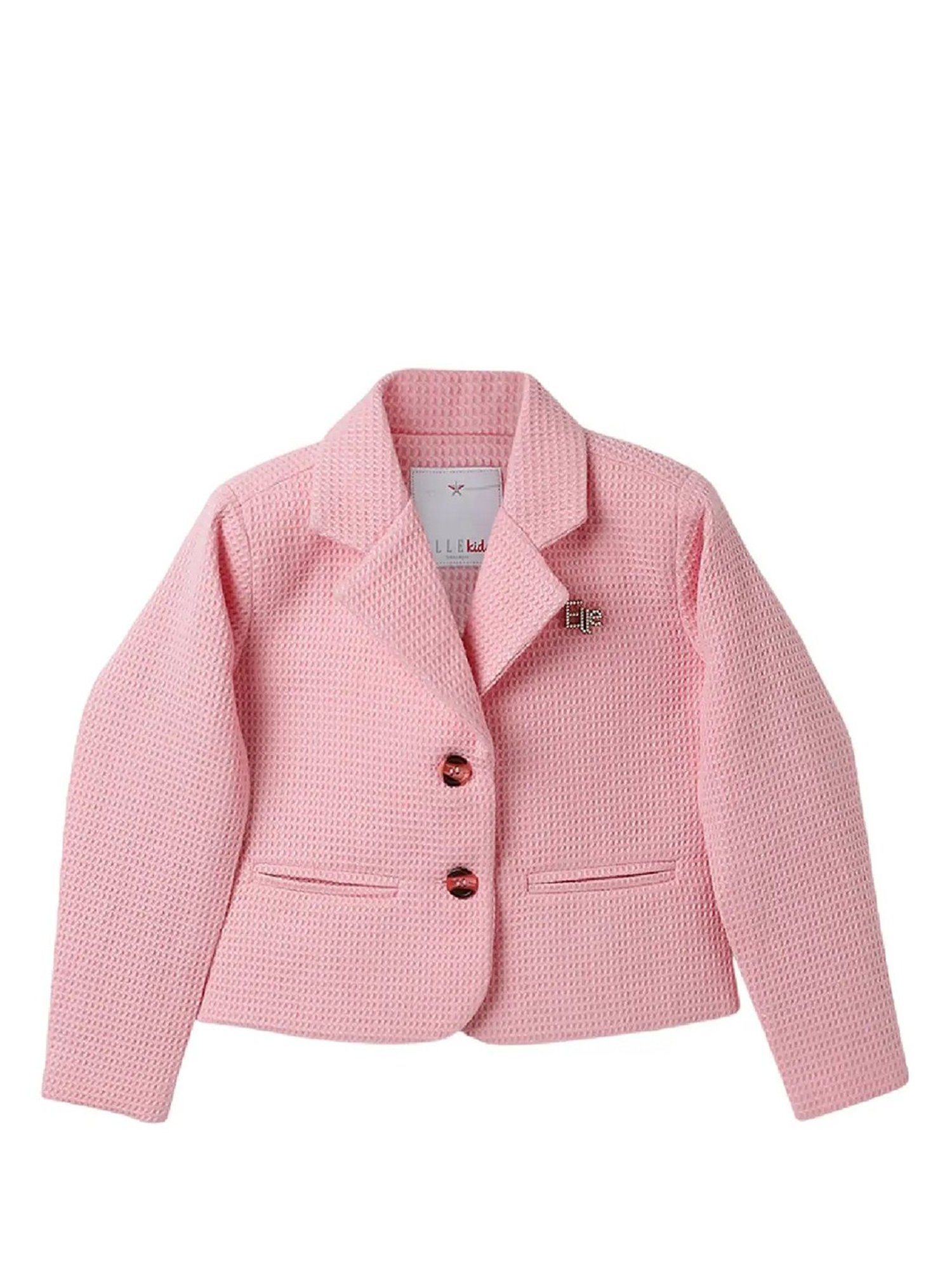 Elle Boys Pink Solid Full Sleeves Blazer