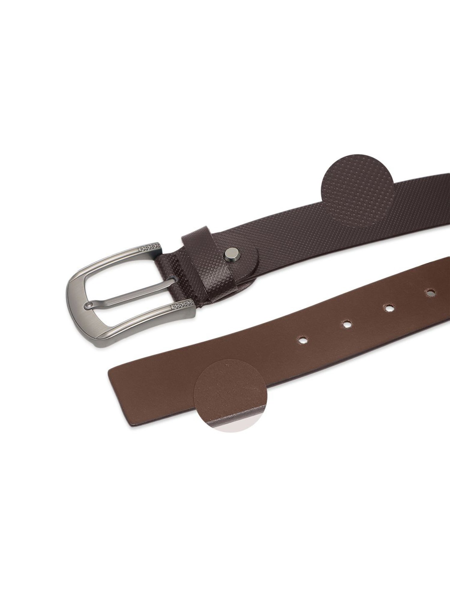 Kara Brown Textured Leather Waist Belt