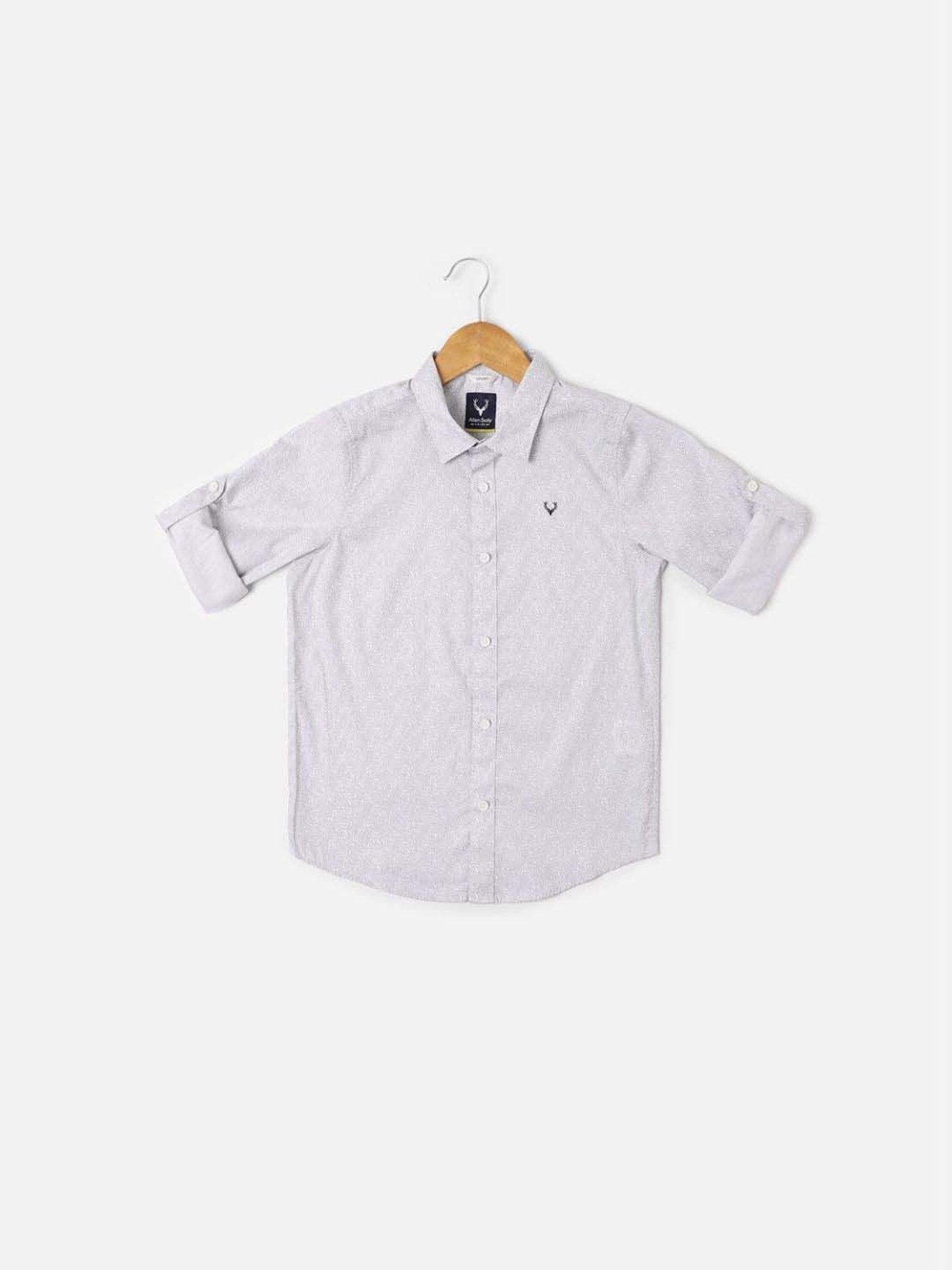 Allen Solly Boys White Printed Full Sleeves Shirt
