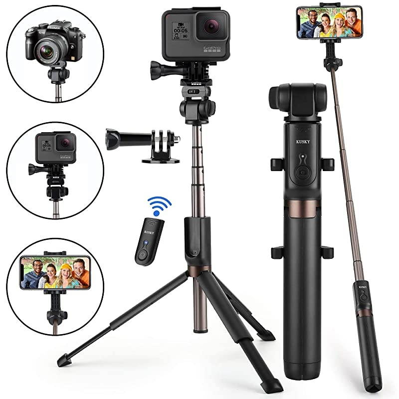 Selfie Stick Bluetooth, Professional Selfie Stick Tripod,Wireless Remote Extendable Selfie Stick and Tripod for iPhone11 12 Xs MAX/XR/XS/X/iPhone 8/8 Plus/iPhone 6/Galaxy S9/S9 Plus/Note 8 Google