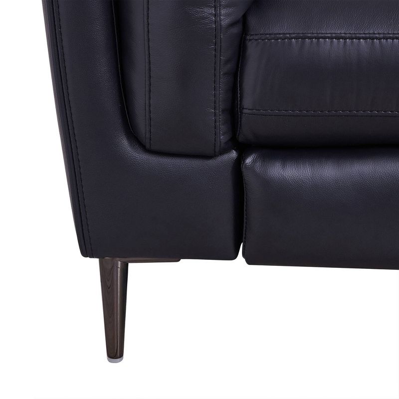Byron Faux Leather 2 Seater Reclining Loveseat Dark Brown - Baxton Studio