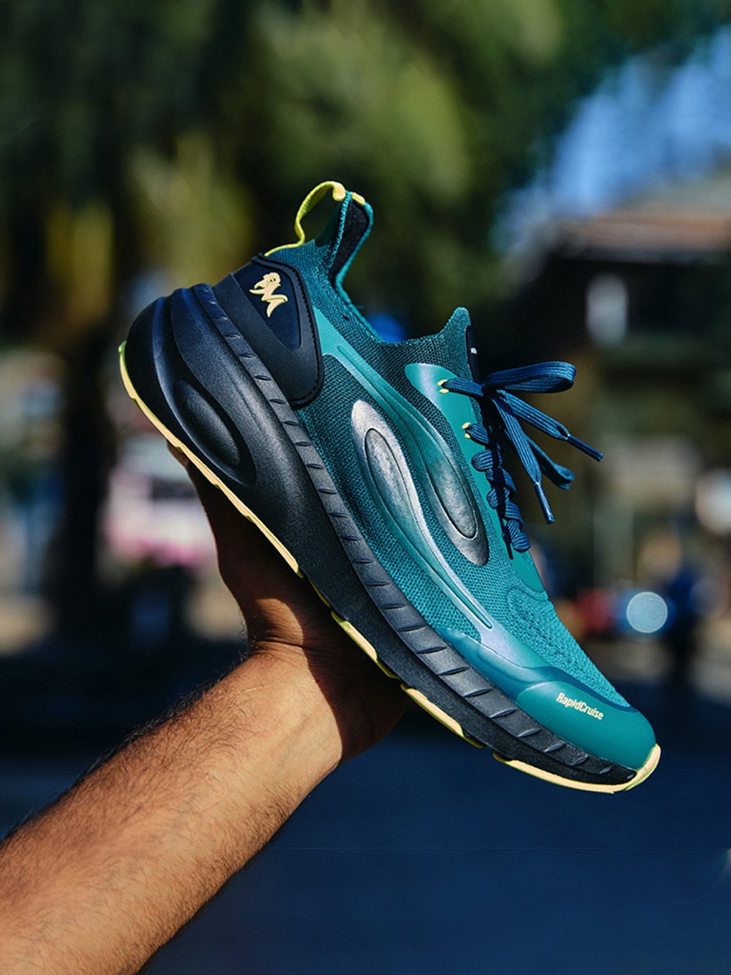 Neemans Men's Teal Green Running Shoes