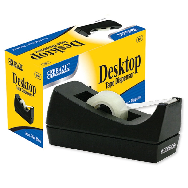 Bazic 1"" Core Desktop Tape Dispenser Case Pack 12