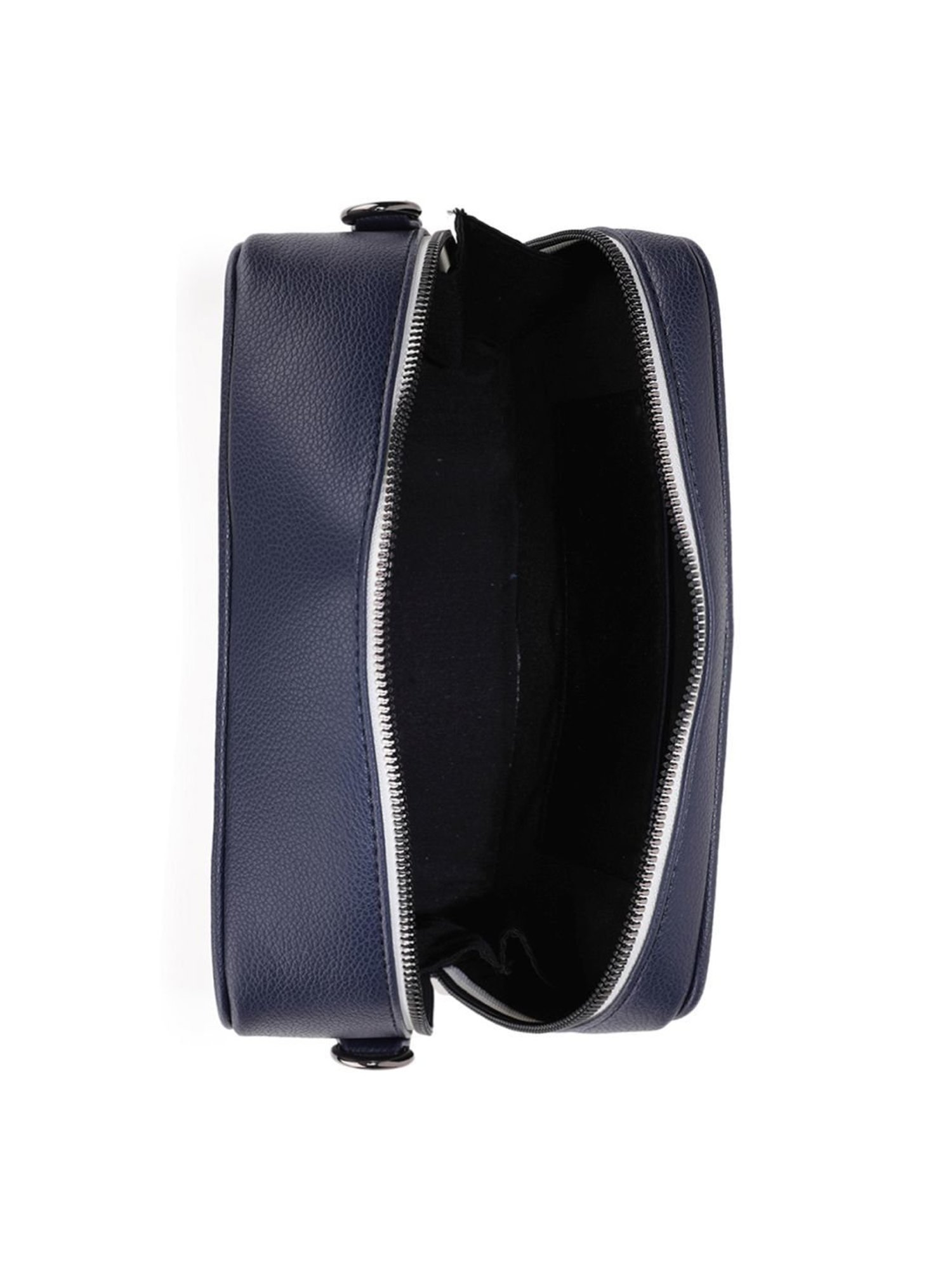 Tyra Sladison White Solid Faux Leather Sling Handbag