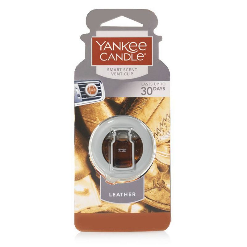 Yankee Candle 0.13oz Air Freshener Vent Clip Leather
