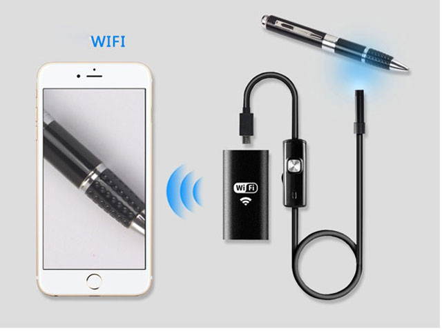 2M Soft Flexible Snake WIFI Endoscope Spy Camera 720P Wifi Mini Spy Camera