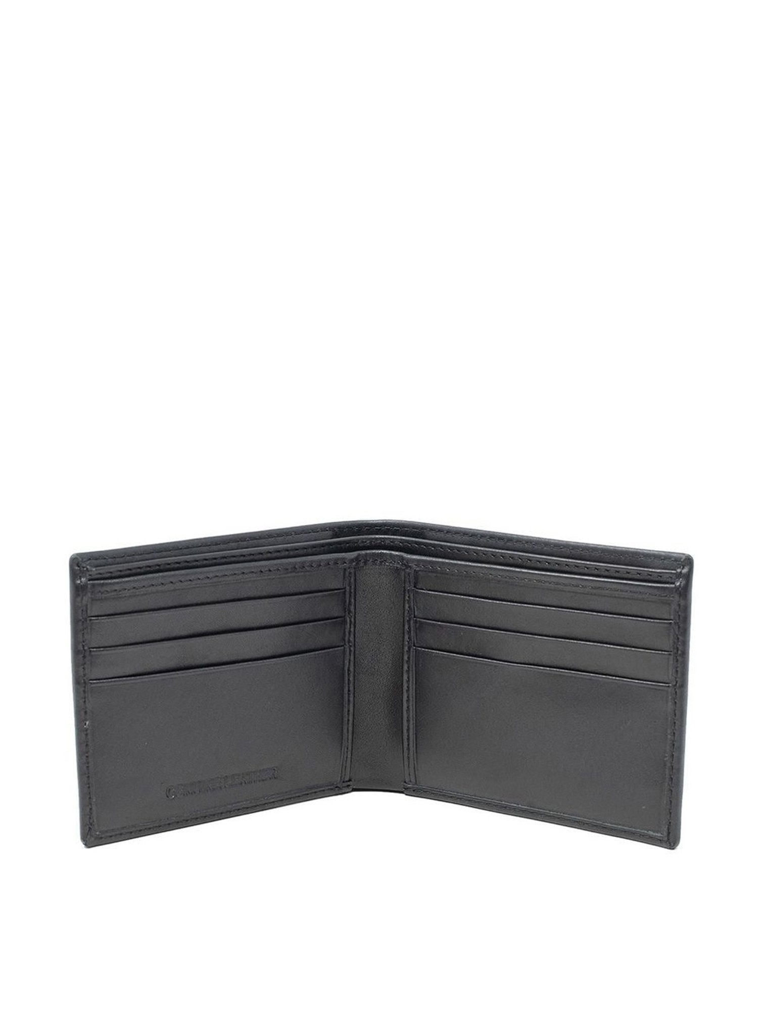 Tohl Black Casual Leather Bi-Fold Wallet for Men