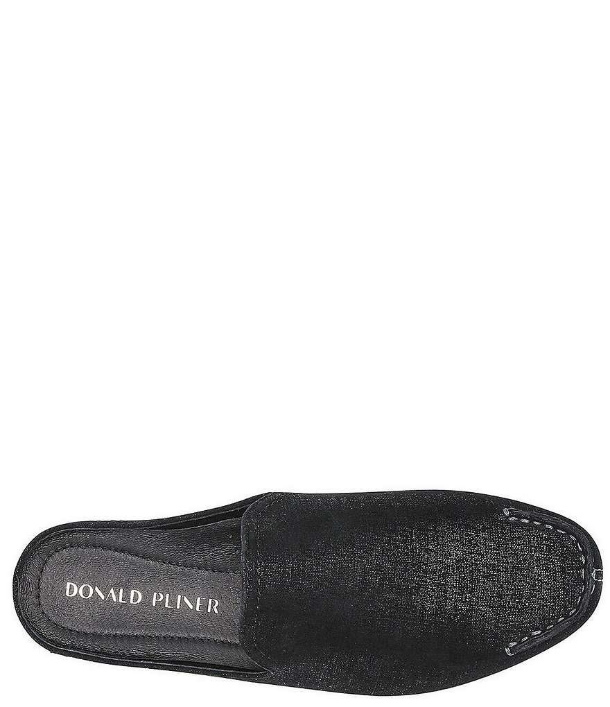 Donald Pliner Bonnie Distressed Metallic Leather Moc Toe Mules
