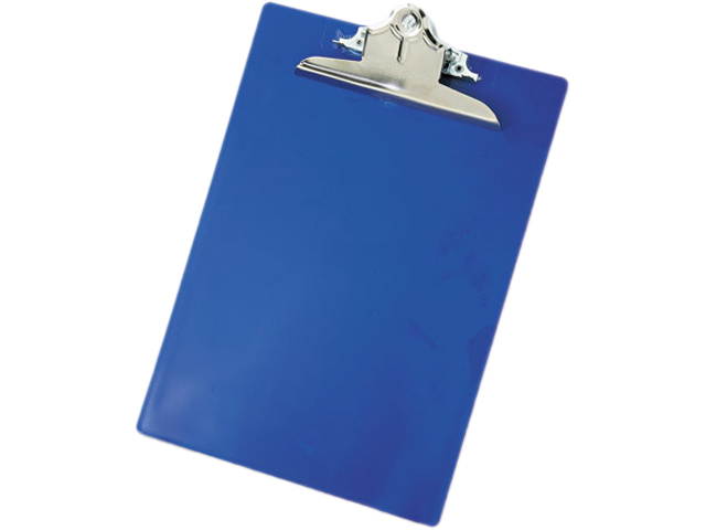 Saunders 21602 Plastic Antimicrobial Clipboard, 1" Capacity, Holds 8-1/2w x 12h, Blue