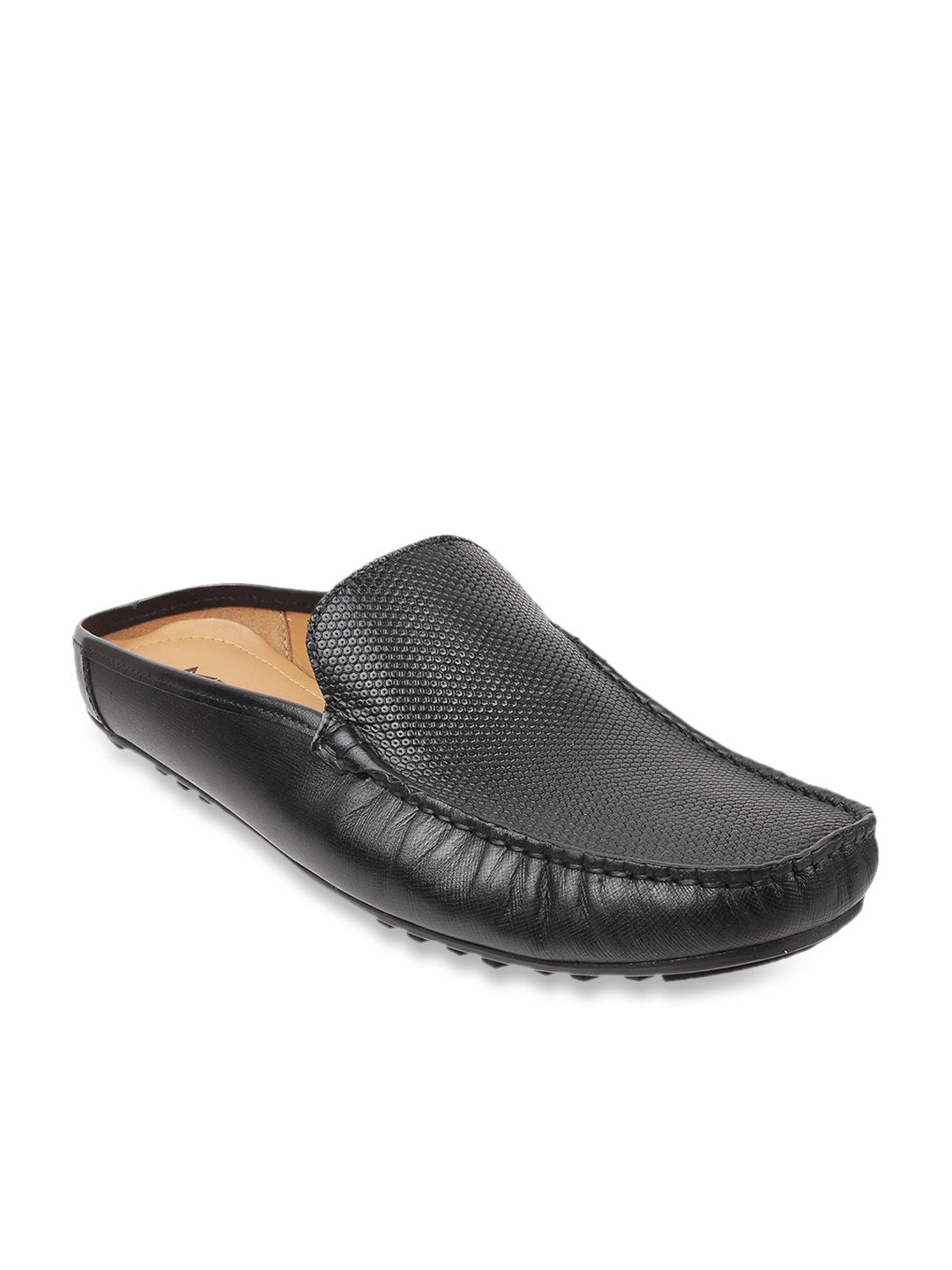 Metro Men's Black Mule Shoes