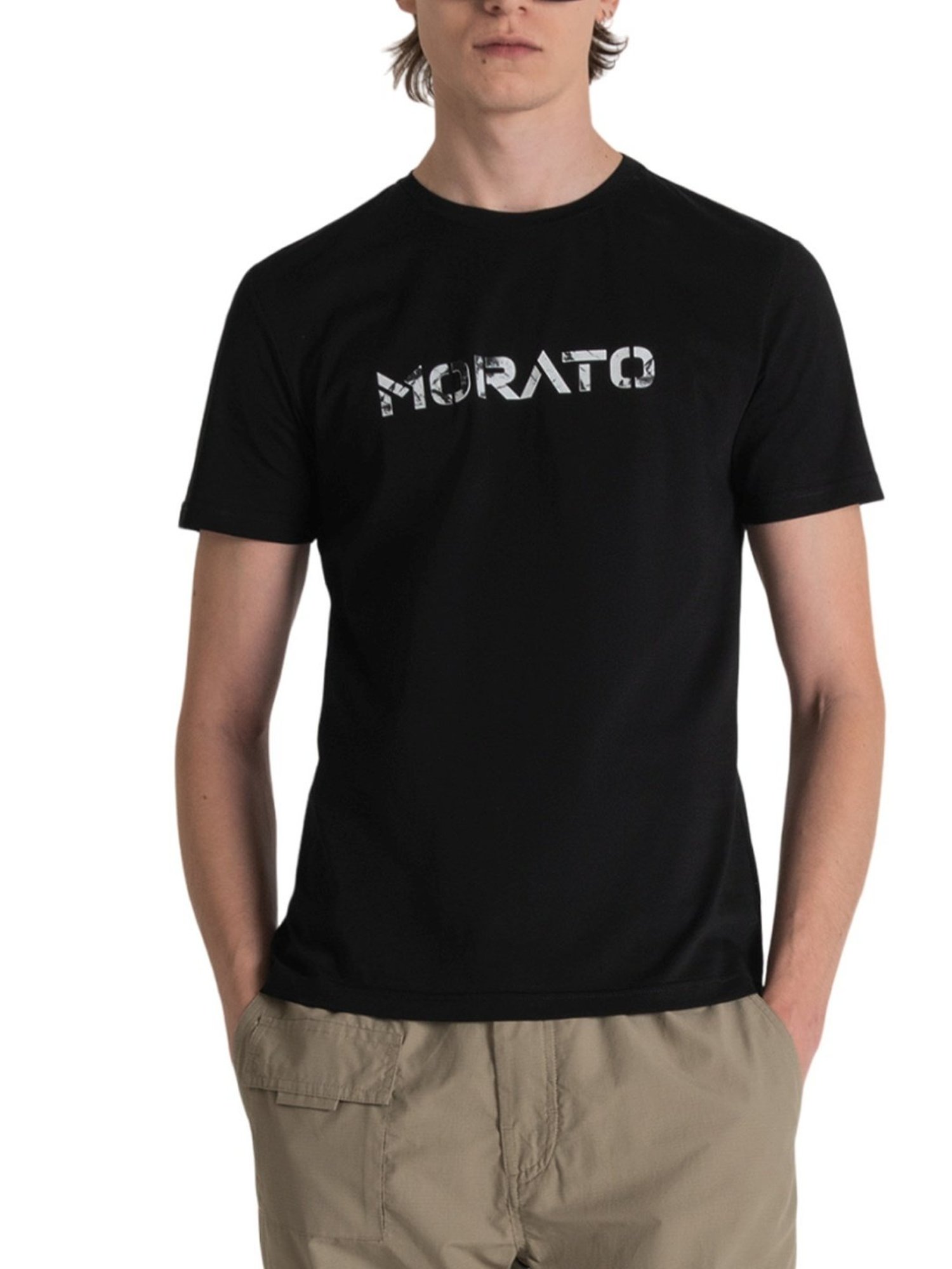 Antony Morato Black Cotton Slim Fit T-Shirt