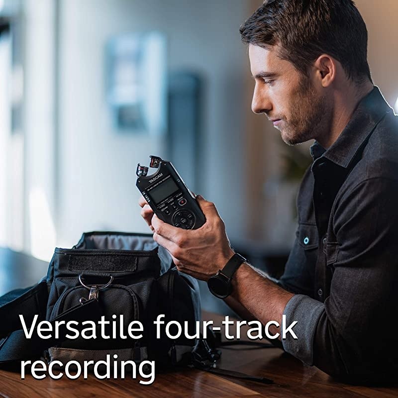 DR-40X Four-Track Digital Audio Recorder and USB Audio Interface, Black