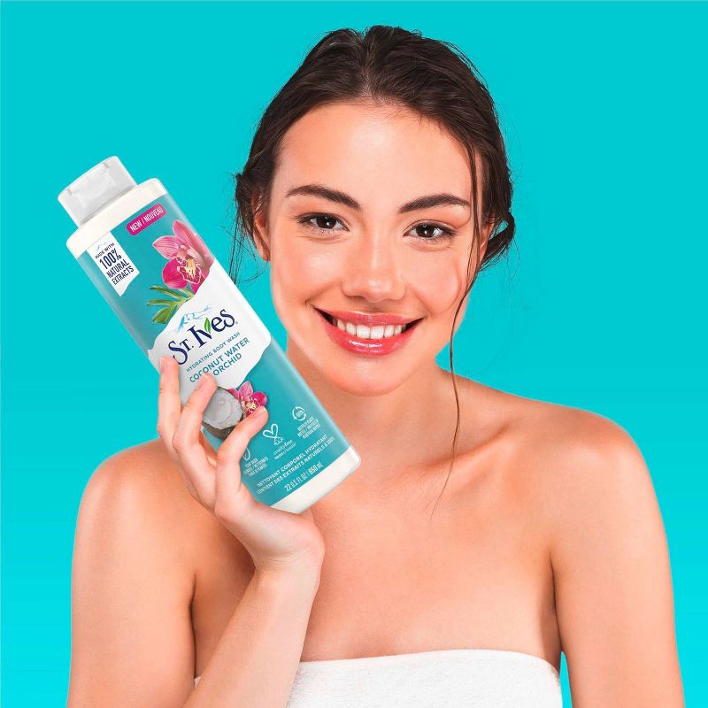 St. Ives Coconut Water & Orchid Plant-Based Natural Body Wash Soap - 22  fl oz