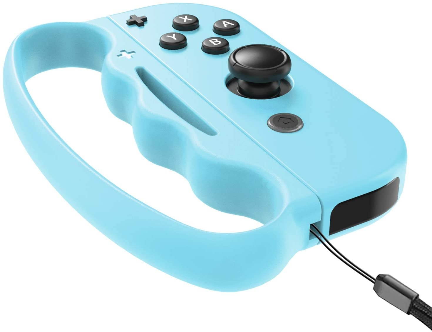 Fitness Boxing Hand Grip for Nintendo Switch Joy Con Controller, Handle Grip for Switch Fitness Boxing Games (Light Green and Blue)