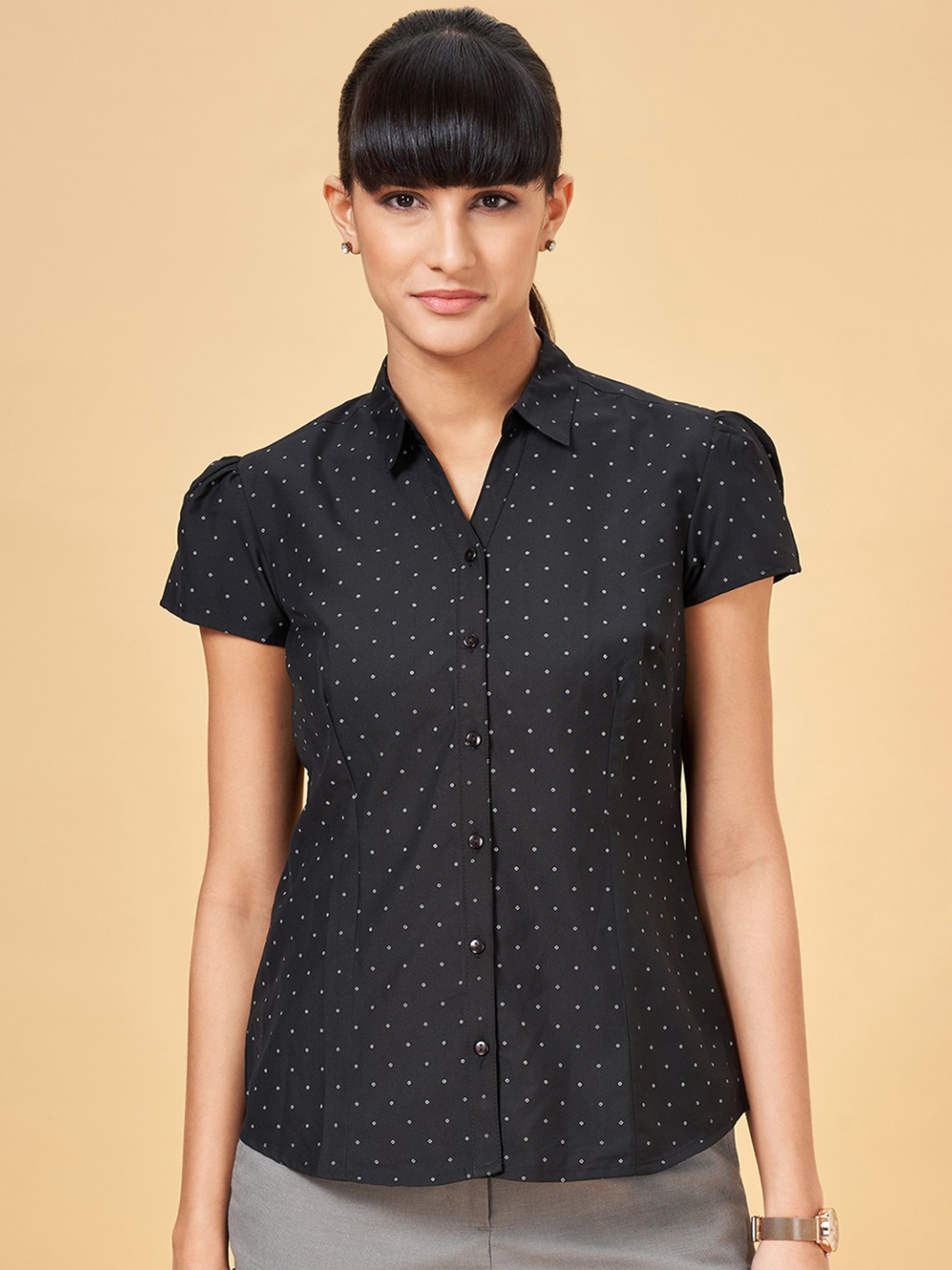 Style Quotient Brown Regular Fit Formal Shirt