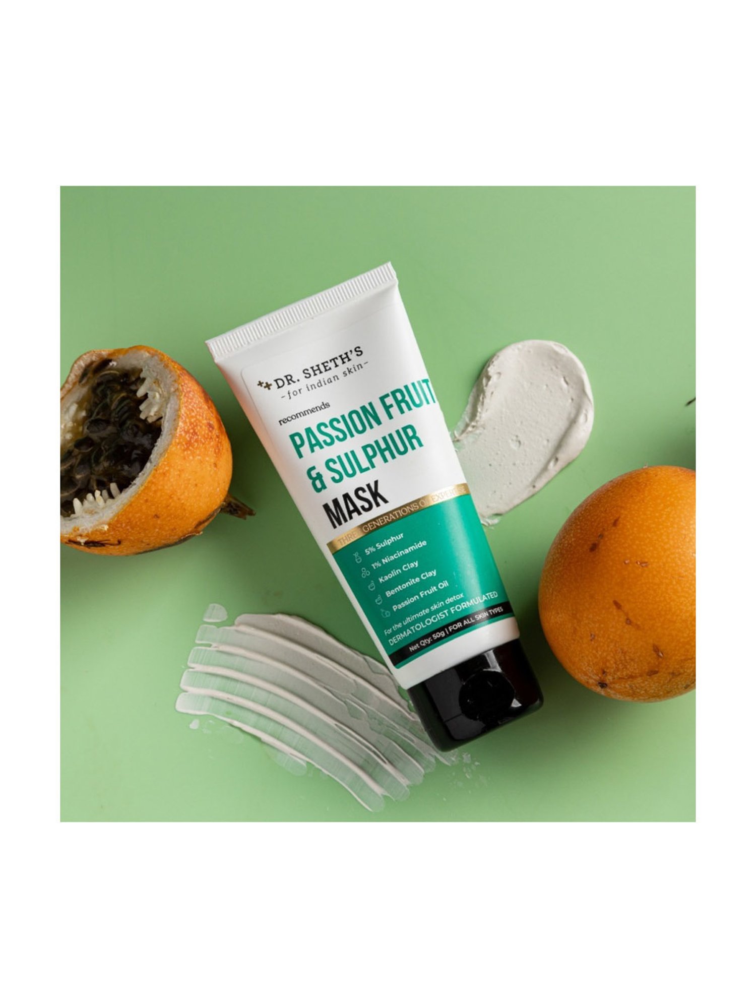 Dr. Sheth&iquest;s Passion Fruit & Sulphur Mask - 50 gm