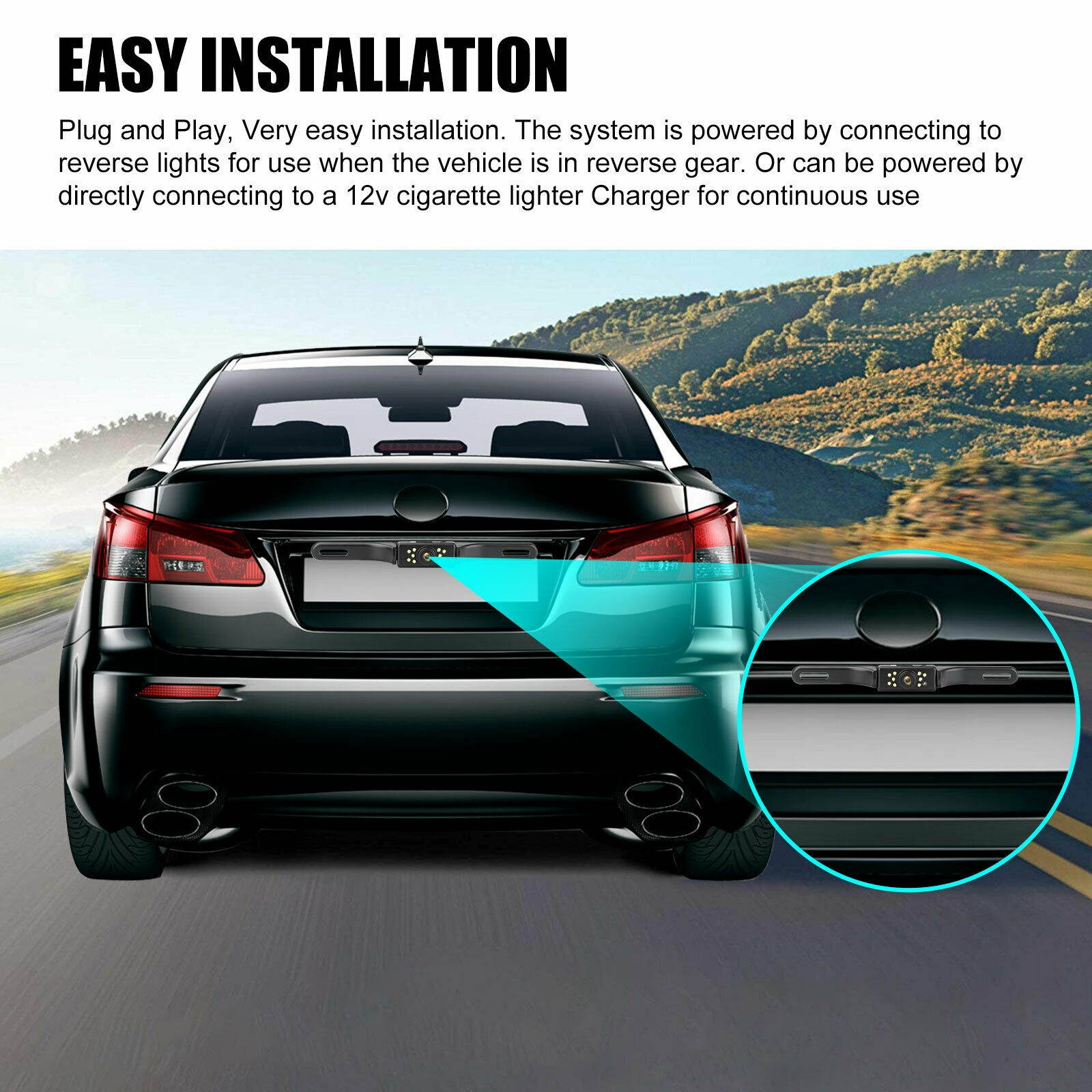 2.4G Wireless Car Backup Camera Rear View Parking System + 4.3" LCD TFT  Monitor