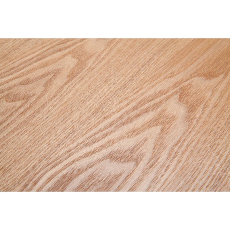 30" Modern Square Dining Table with Wooden Tabletop and Galvanized Steel Body White/Natural - OFM