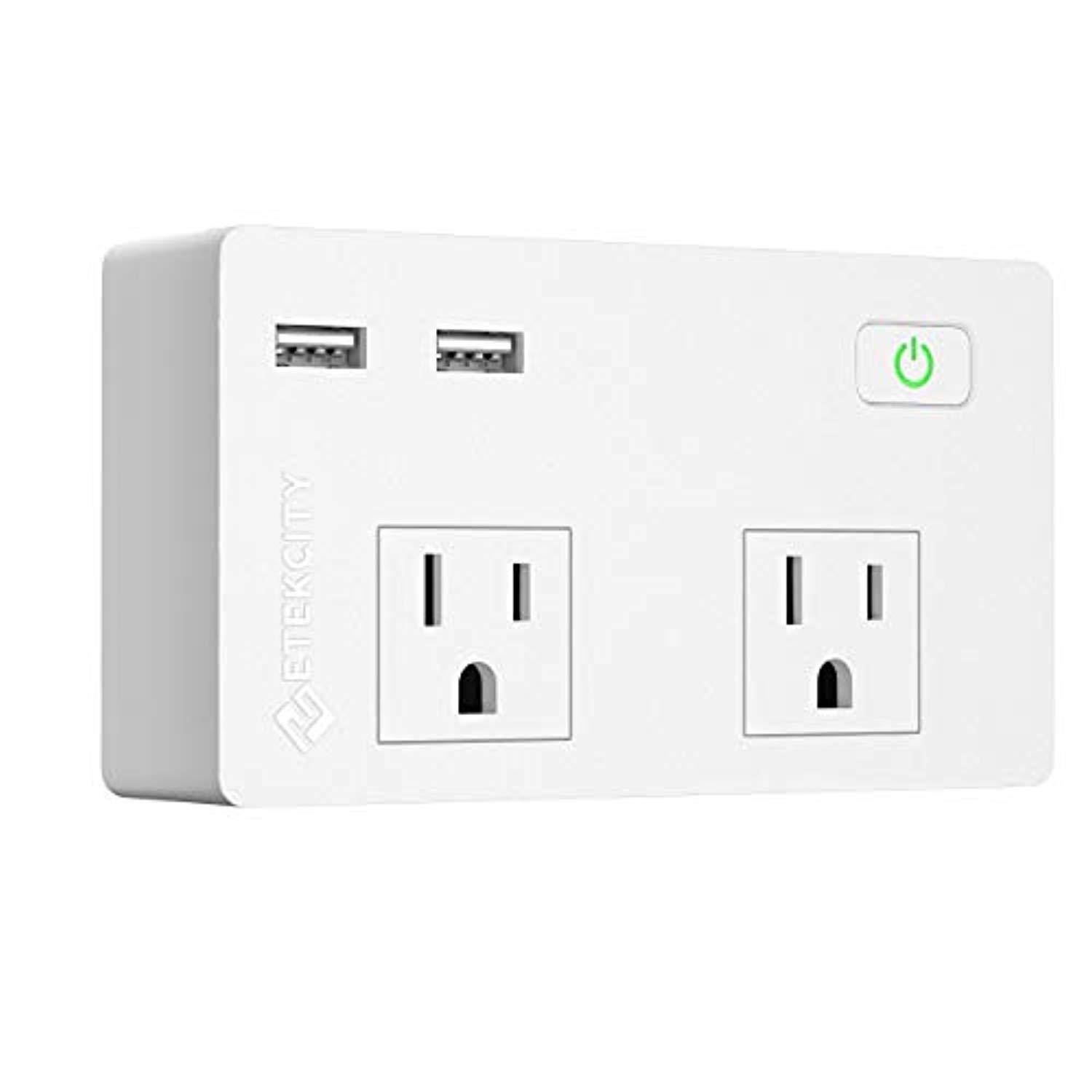 etekcity wall surge protector power strip with 2 usb charging ports, 5610 joules, 2.4a fast charge, 750 flame-retardant, 1875w/