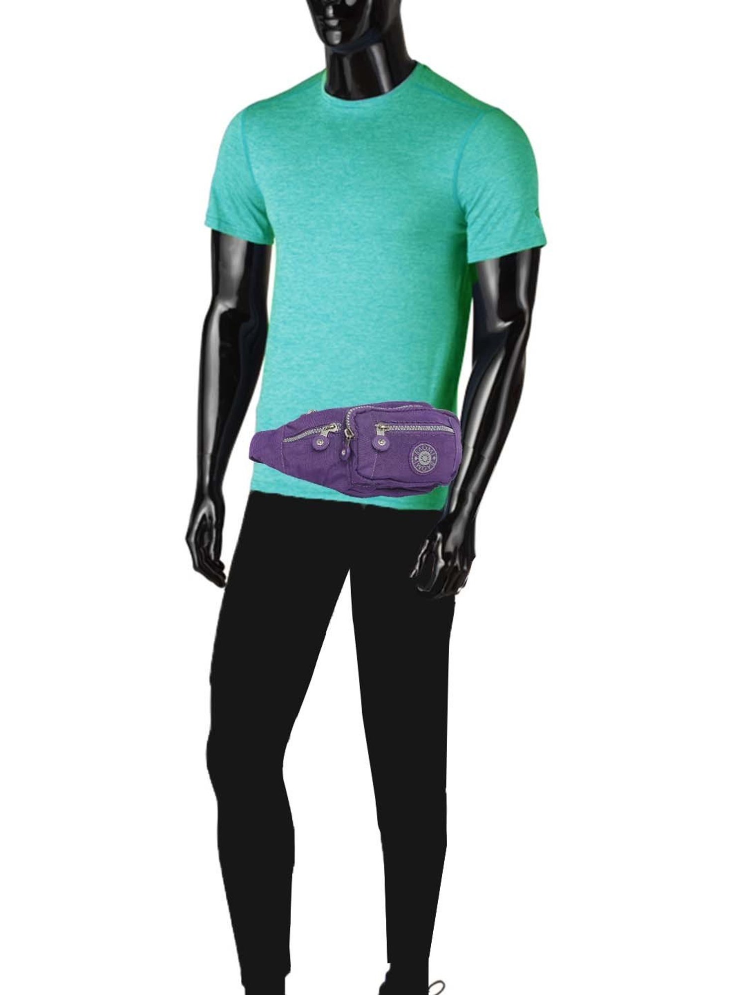 Baomi Purple Solid Waist Pouch