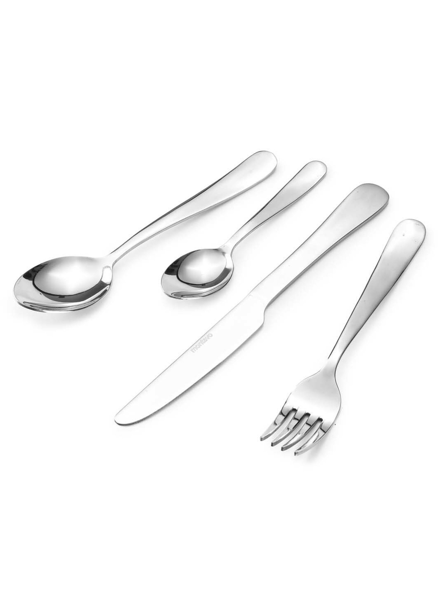 FnS Verona Silver Stainless Steel Cutlery - Set of 24