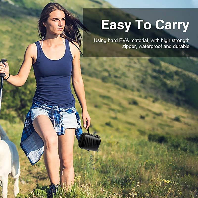 Hard Case for Carson MicroBrite Plus Pocket Microscope (MM-300 or MM-300MU) and MicroFlip (MP-250 or MP-250MU) Travel Storage Carrying Include Carabiner and Strap by